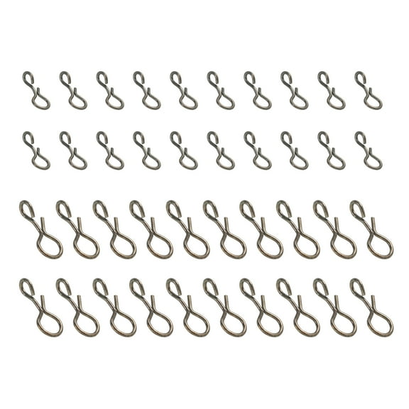 Uxcell 0.22"/ 0.41" Stainless Steel Fly Fishing Snaps Quick Change No Knot Fast Snap, 100 Pack