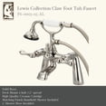 thumbnail image 6 of Water Creation Lever Handles Brass Tub Faucets in Polished Nickel, 6 of 6