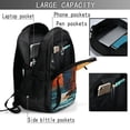 thumbnail image 4 of Disketp Textured Bald Eagle Mochila de Viaje Estampada para Laptop con Puerto de Carga USB, Mochila Impermeable para Computadora – Regalo para Hombres y Mujeres, 4 of 7