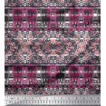 thumbnail image 1 of Soimoi Velvet Fabric Check & Damask Ethnic Printed Fabric 1 Yard 58 Inch Wide, 1 of 1