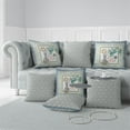 thumbnail image 5 of Birdsong Bouquet Vase Throw Pillow with Removable Cover in Green 16x16, 5 of 6