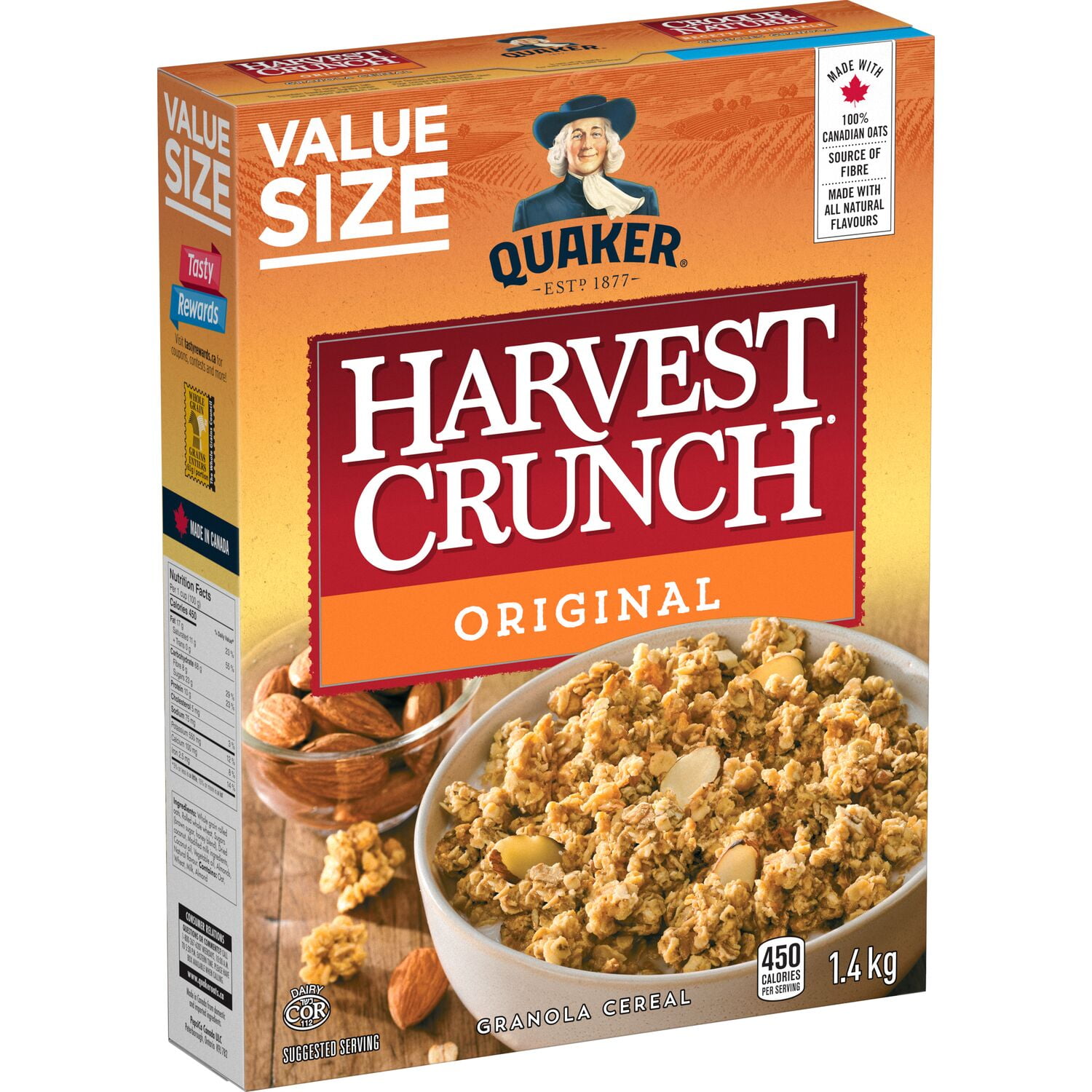 Quaker Harvest Crunch Original Granola Cereal