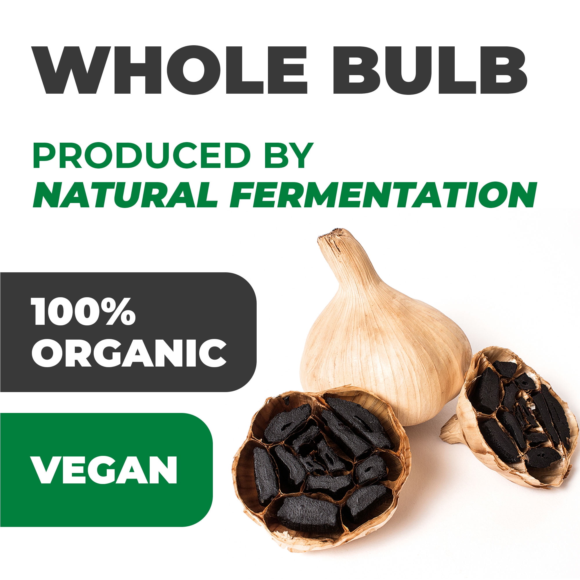 Nero Fermento Organic Black Garlic, 30gr – Whole Bulb Produced by Natural Fermentation, Vegan. Great on Meat, Fish, Cheese or to Season Pasta and Risotto (Pack of 3)
