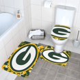 thumbnail image 3 of Juego de alfombras de baño de 3 piezas del equipo Packers de GBP Alfombra antideslizante para baño de 24 x 16 pulgadas, 3 of 7