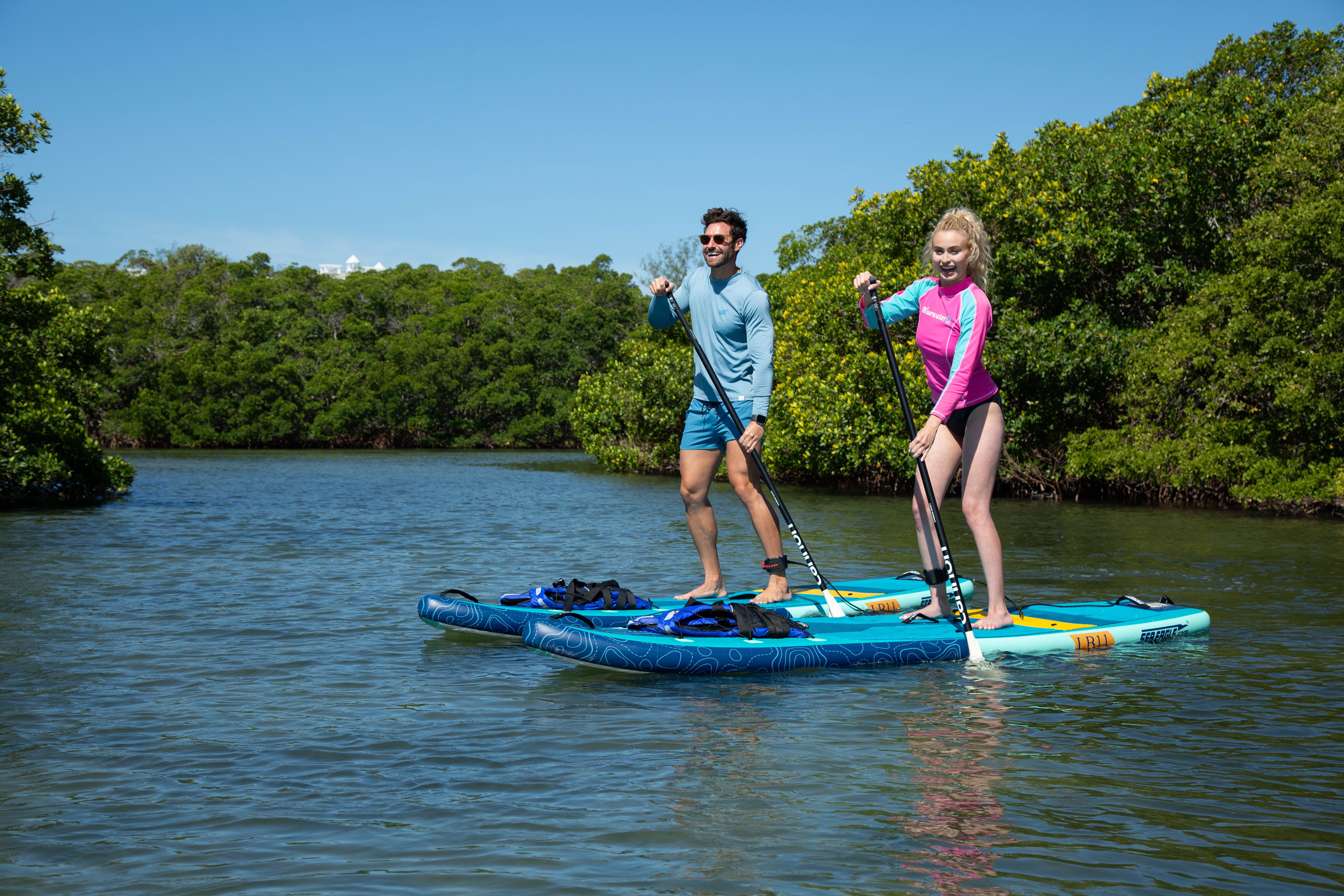 Sea Eagle Newly Re-Designed Longboard LB11 Start Up Inflatable Stand Up/Sit Down 11' iSUP Paddleboard - Beginners/Experts, Flat Water/Surf- Sit, Stand, Surf, Fish, Tour or do Yoga