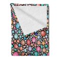 thumbnail image 2 of Geometric Soft Flannel Fleece Throw Blanket, Colorful Round Shaped Sea Stones in Repetitive Pattern Art, Cozy Plush for Indoor and Outdoor Use, 50" x 60", Charcoal Grey Multicolor, by Ambesonne, 2 of 5