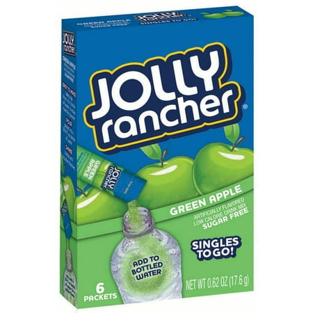 Jolly Rancher Green Apple To Go Drink Mix Singles, 0.62 Oz., 72 (Best Green Drink Mix)