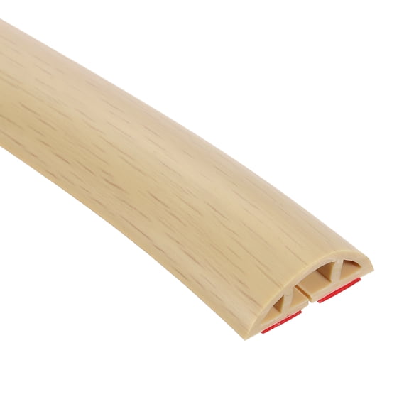 Uxcell D30 6.6ft Floor Cord Cover, Cord Cover Floor, Wire Cover, Wood Khaki