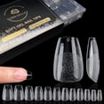 thumbnail image 1 of Gel Nails Tips UNA GELLA Soft Gel Prefile 600, ataúd corto, 1 of 9