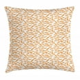 thumbnail image 1 of Carrot Throw Pillow Cushion Cover, Monochrome Arrangement Silhouette of Carrots with Fuzzy Leaves Healthy Food, Decorative Square Accent Pillow Case, 24" X 24", Orange and White, by Ambesonne, 1 of 2