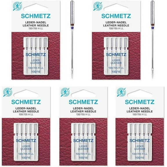 Teamwork 25 Schmetz Leather Sewing Machine Needles 130/705H LL 15x2NTW Size 90/1425
