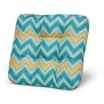 thumbnail image 5 of Duck Covers Water-Resistant 19 x 19 x 5 Inch Indoor Outdoor Seat Cushions, Real Teal Chevron, 2-Pack, 5 of 7