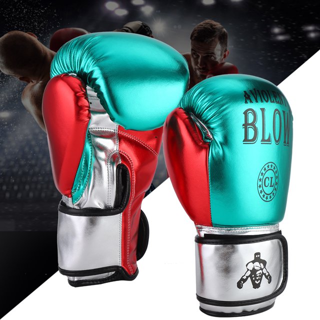 Guantes de boxeo Jadeshay unisex de PU 1 par color Plata Verde Azul Rojo
