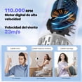 thumbnail image 3 of BOMIDI Secador De Pelo, Secadora De Cabello Profesional Iónico Negativo 110,000 Rpm, 1600w, 4 Temperaturas / 2 Velocidades, Temperatura Constante Sin Dañar El Cabello (Blanco), 3 of 5