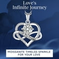 thumbnail image 5 of MomentWish Infinity Heart Pendant Necklace for Women 1 Carat Simulated Diamond Necklace Valentines Anniversary Graduation Gifts for Her, 5 of 9