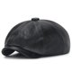 thumbnail image 1 of Gorro octogonal de PU, boina artística para jóvenes, para primavera y otoño, para exteriores, impermeable, para hombres y mujeres, sombrero de pintor retro, 1 of 6
