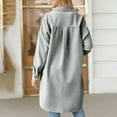 thumbnail image 5 of Lindreshi Jackets for Women Casual Fall Fall Women Fashion Lapel Button Casual Long Sleeve Split Over Size Collar Overcoat, 5 of 8