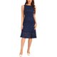 thumbnail image 2 of Vestido de encaje INSPIRE CHIC para cóctel de mujer, con cuello barco, sin mangas, vestido de noche ajustado, color azul oscuro, 2 of 5