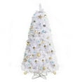 thumbnail image 3 of imerelez 6ft Hanging Xmas Tree with Remote, 300 Cool White LEDs & 845 PVC Branches, USB Powered for Home/Office Holiday Decoration, 3 of 10