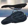 thumbnail image 4 of Ayyufe Silicone Cycling Bicycle Bike Saddle Breathable Gel Cushion Soft Pad Seat Cover Black, 4 of 7