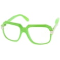 thumbnail image 3 of zeroUV - Large Colored Metal Accent Temple Clear Lens Square Glasses 55mm - 55mm, 3 of 5