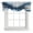 Blue, variant on Navy Blue Marble Tie Up Valance Curtains for Windows, Kitchen Curtains Window Shades, Modern Abstract Ink Painting Light Filtering Roman Curtain Valances for Bedroom/Bathroom/Cafe 60"x18"