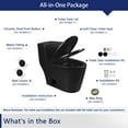 thumbnail image 2 of Prism 1-Piece 1.1/1.6 GPF Dual Flush Elongated Toilet in Black, Seat Included, 2 of 13