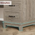 thumbnail image 7 of Farmhouse Executive Office Desk with Power Outlets & USB Ports – 53.5'' Wooden Writing Desk – File Cabinet & Storage Drawers – Rustic Workstation – Ash, 7 of 7