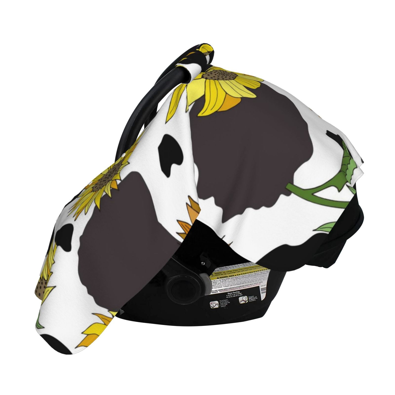 Naloa Sunflowers Country Baby Car Seat Cover, Breathable Baby Carrier Cover, Multiuse Baby Carrier Cover & Nursing Breastfeeding Cover