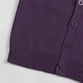 thumbnail image 5 of GiLiling Kids V Neck Cardigan - Solid Color Button Down Open Front Long Sleeve Knitted Sweater Coat for Girls Boys (Purple, 5-6 Years), 5 of 9