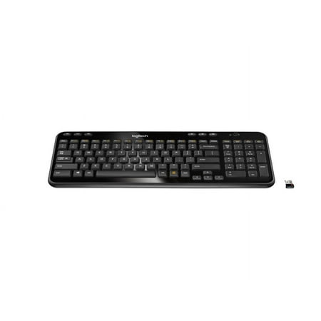 Logitech - K360 Full-size Wireless Scissor Keyboard - Black