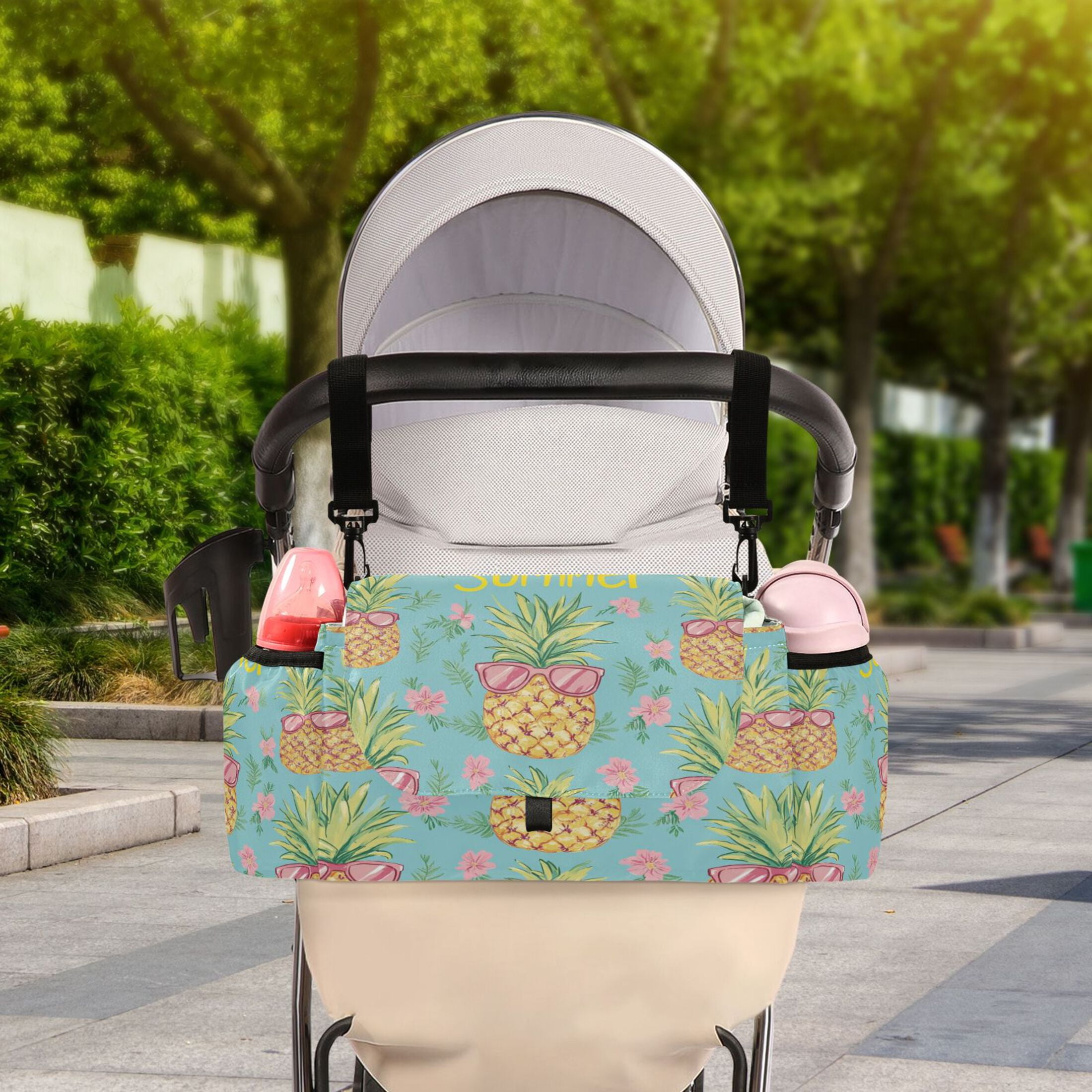 DIXRUYEE Stroller Organizer Pineapple Party Printed