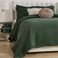 thumbnail image 2 of Greenland Home Velvet Crush Textured Plush Solid Color Coverlet Set, All Ages, 2-Piece Twin, Forest, 2 of 9
