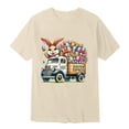 thumbnail image 4 of MIASHUI T-Shirts Graphiques de Pâques pour Garçons Doux Décontractés à Manches Courtes Hauts Colorés pour Enfants Beige, 6-7 Ans, 4 of 4