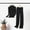 Black, variant on siminseming Christmas Women Pajama Sets Round Neck Cotton Long Set Women's Thermal Underwear Thin Cotton Sweater Line Clothing Autumn And Winter Clothing Shoes & Accessories