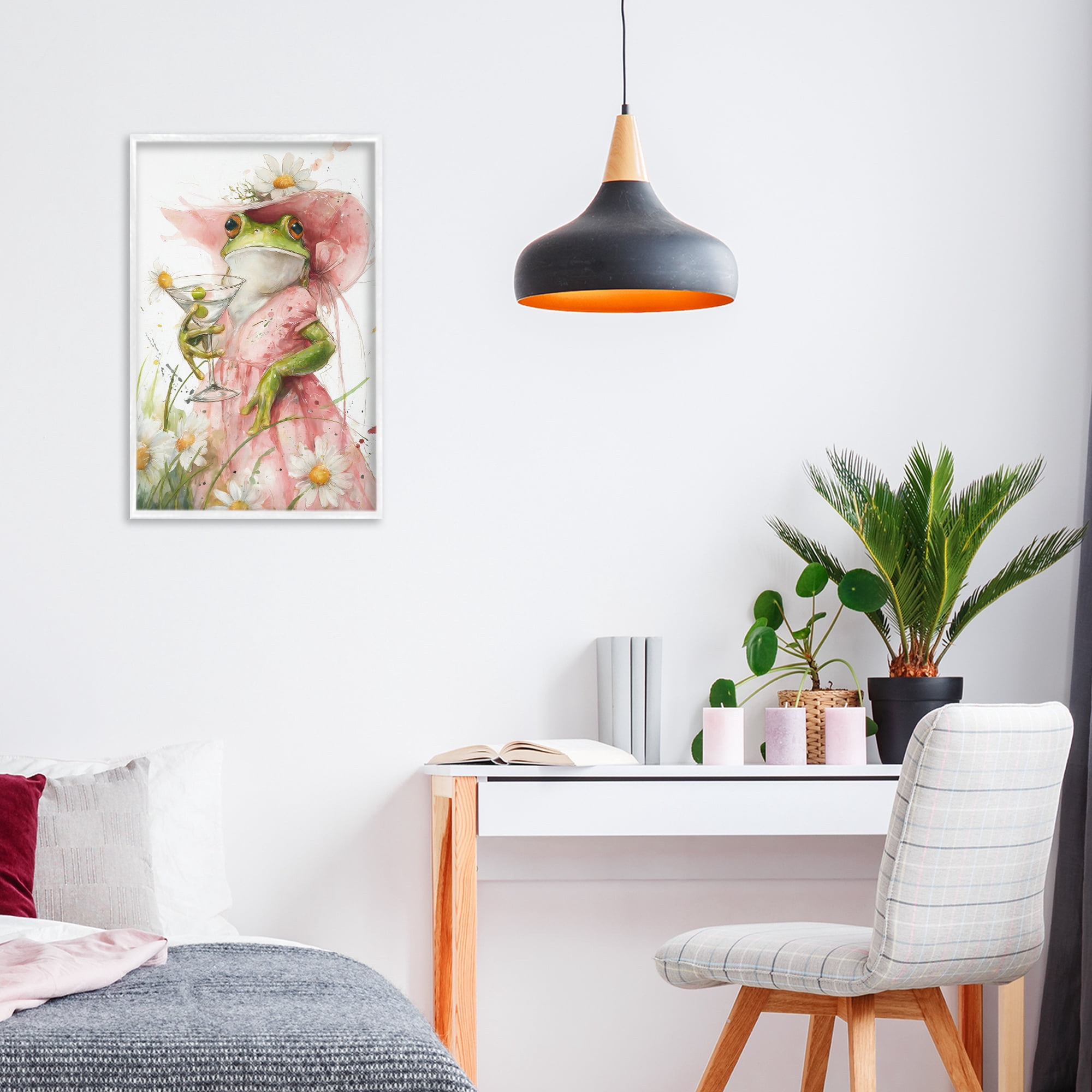 Stupell Industries Martini Hoppy Hour White Framed Giclee Art, design by Tina LeCour
