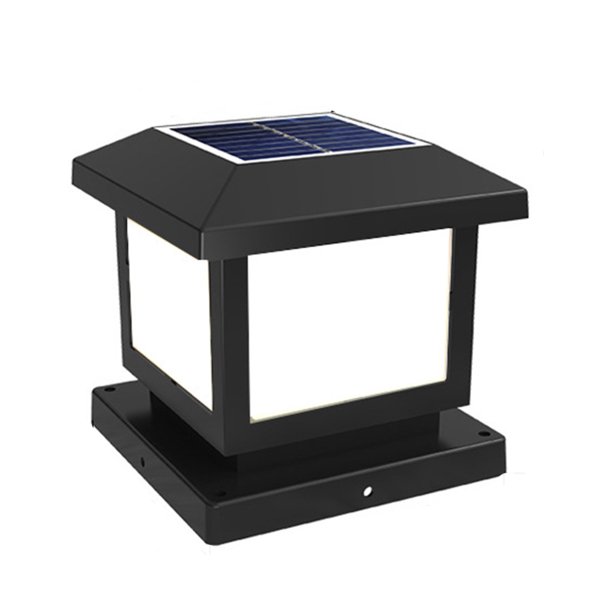 Jzenzero LED Solar Outdoor Post Light Modern Creative Bollard Column Light for Garden Landscape