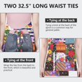 thumbnail image 6 of Pioneer Flower Floral Print Pattern Apron-Garden Aprons for Women with Pockets-Cotton Linen Waterproof Kitchen Cooking Gardening Aprons Adjustable for Kitchen,Cooking,BBQ and Salon 33x27 Inch, 6 of 7