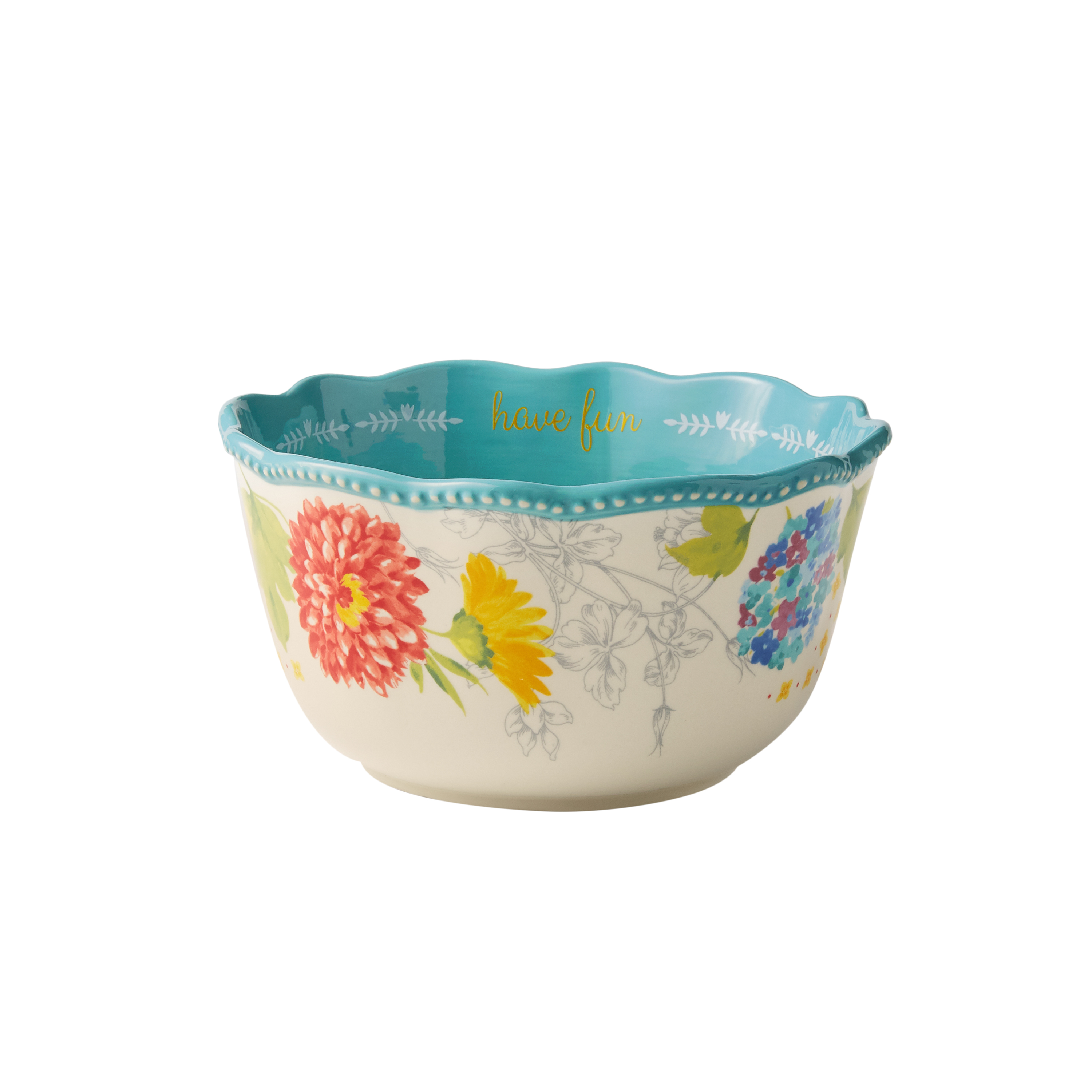 The Pioneer Woman Sweet Rose Sentiment Serving Bowls, 3-Piece Set - image 2 of 6