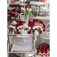 thumbnail image 4 of Outdoor Tablecloth with Umbrella Hole and Zipper, Christmas Gnomes Round Table Cloth 60 Inch Waterproof Tablecloth, Buffalo Plaid Joy Pine Branch Cardinal Birds Picnic Table Cover for Patio Camping, 4 of 7