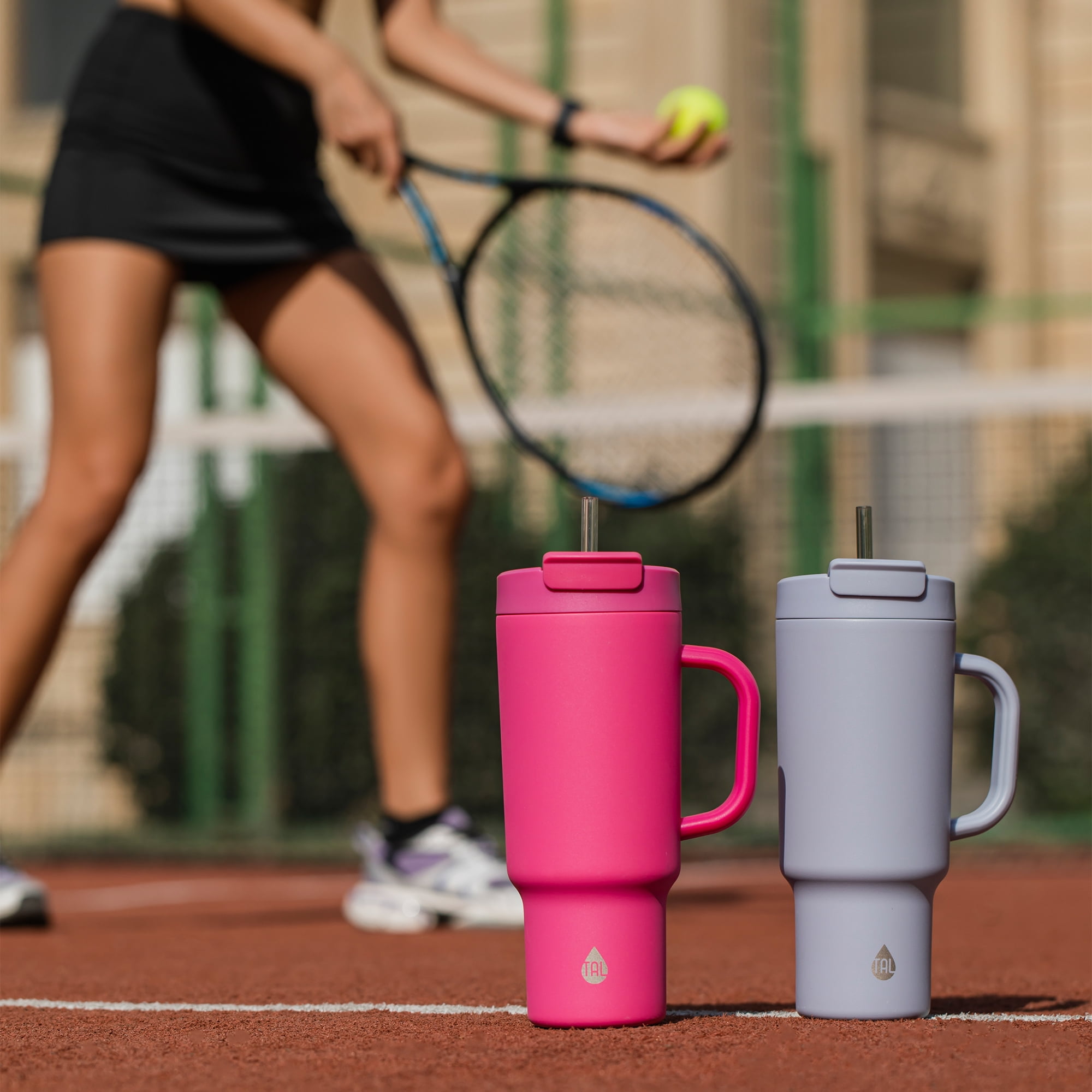 TAL Stainless Steel Hudson Tumbler with Straw 40 fl oz, Pink