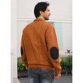 thumbnail image 4 of AIR-Men's Colorblock Pullover Sweaters Long Sleeve Stand Collar Quarter Button Knitted Sweatshirts Quilted Sweatshirt, 4 of 4