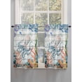 thumbnail image 5 of Octopus Coastal Bathroom Window Curtain, Summer Nautical Starfish Coral Grey Wooden Light Filtering Coffee Kitchen Curtains, Bedroom Living Room Curtains 2 Panel 84"x45", 5 of 6