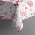 thumbnail image 5 of Pink Breast Cancer and Pioneer Flower Square Tablecloth,Waterproof Square Table Cover,Wipeable Spillproof Washable Table Cover for Home Kitchen Party Decor 42"X42"(107x107cm), 5 of 6