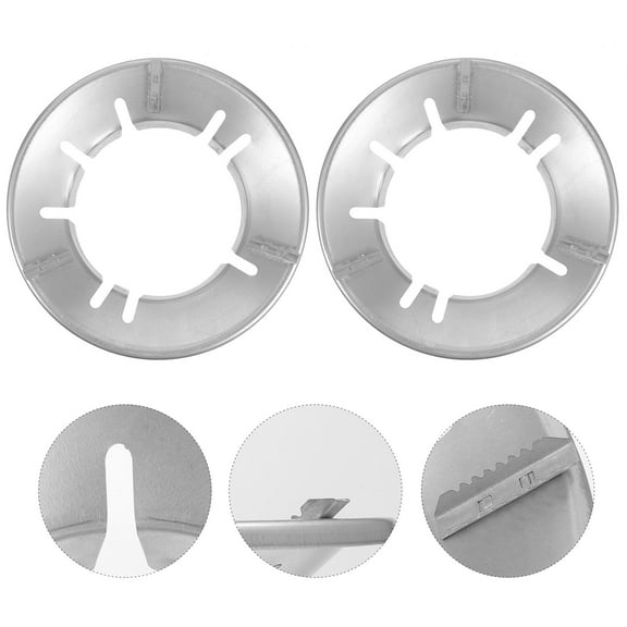 NICEXMAS 2pcs Nonslip Wok Stand Cast Iron 8 opening Windproof Wok Ring Gas Stove Holder