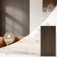 thumbnail image 3 of 47" x 24" Wood Panels for Wall, 4 Pack Acoustic Panels, Sound Absorbing Slat Wall for Wall Decor, Home, Walnut, 3 of 11