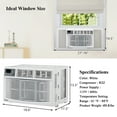 thumbnail image 5 of Ktaxon 12000BTU 110V Window Air Conditioner With WIFI And Remote, White, 5 of 13