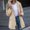 Beige women's long sleeve button down shirt jacket a1, variant on Women's Fall Winter Long Sleeve Button Down Collared Shirt Jacket Casual Open Front Blazer Coat Windbreaker Rain Jacket Outdoor Outerwear Work Office Outfits, Black 2XL