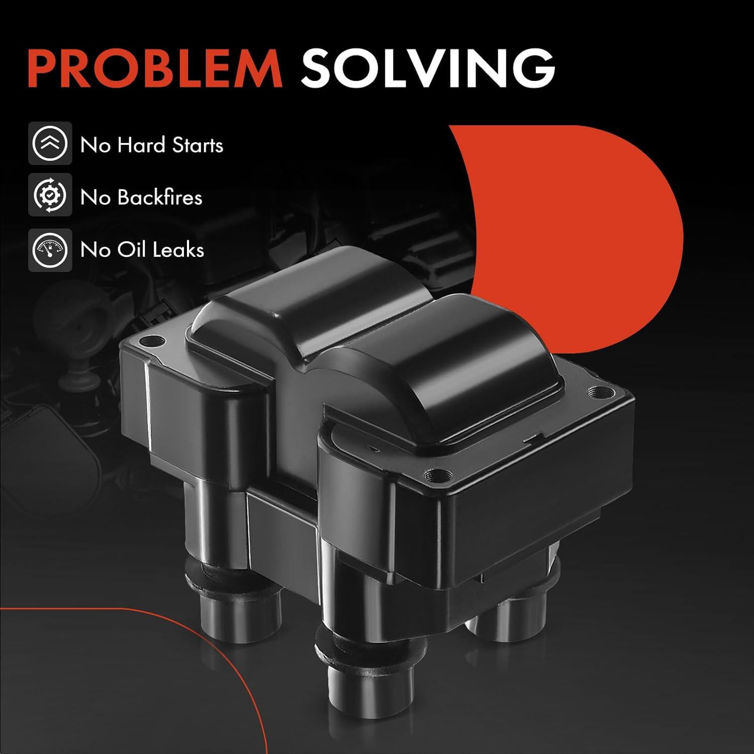 A-Premium Ignition Coil Pack Replacement for Ford Explorer Expedition Ranger Crown Victoria Lincoln Town Car Mazda Mercury Fits select: 1997-1999 FORD F150, 1996-1998 FORD MUSTANG GT
