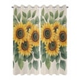 thumbnail image 2 of nqOlkjepod Outdoor Curtains for Patio Waterproof, Summer Sunflowers Outdoor Privacy Panels Grommet, Watercolor Floral Botanical Retro Blackout Outside Curtains for Porch/Cabana 54"x95", 2 Panels, 2 of 8